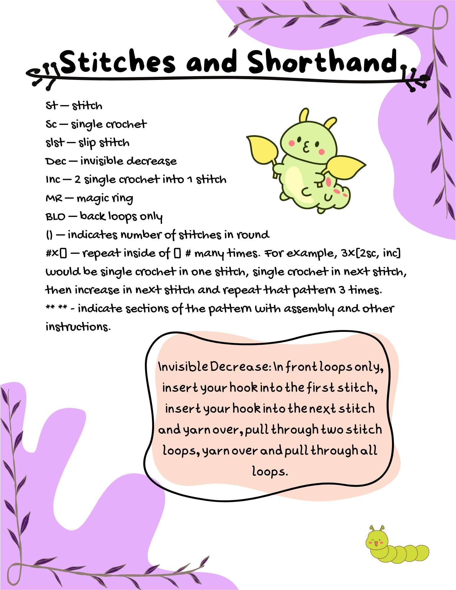 Hungry Rainbow Caterpillar Crochet Pattern - Stuffed Animal and Snuggle Buddy - Chenille Yarn