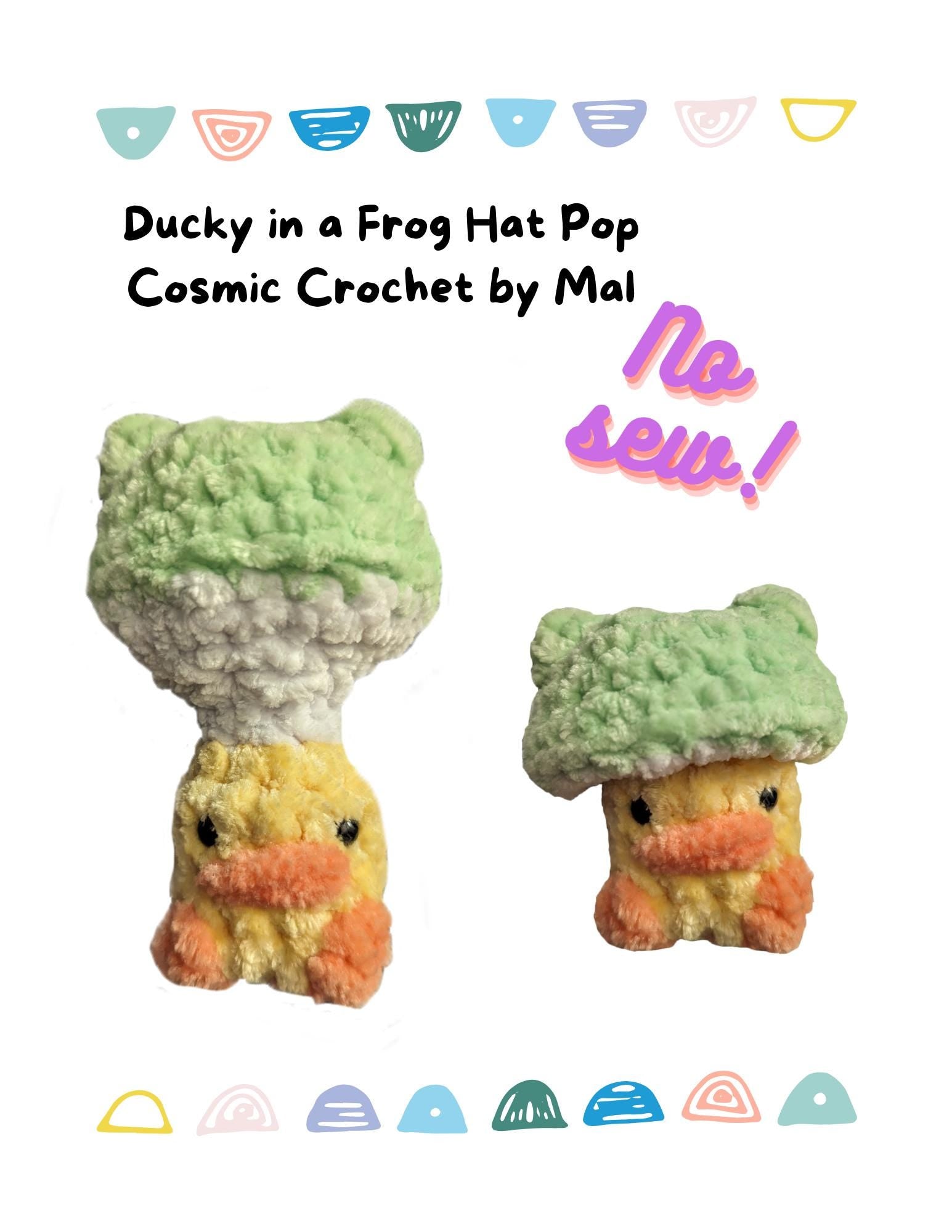 No-Sew Ducky in a Frog Hat Pop Crochet Pattern