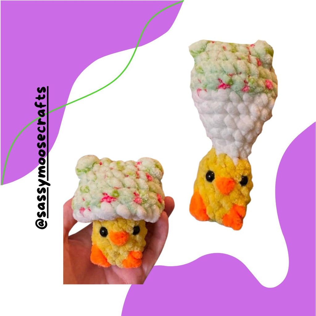 No-Sew Ducky in a Frog Hat Pop Crochet Pattern