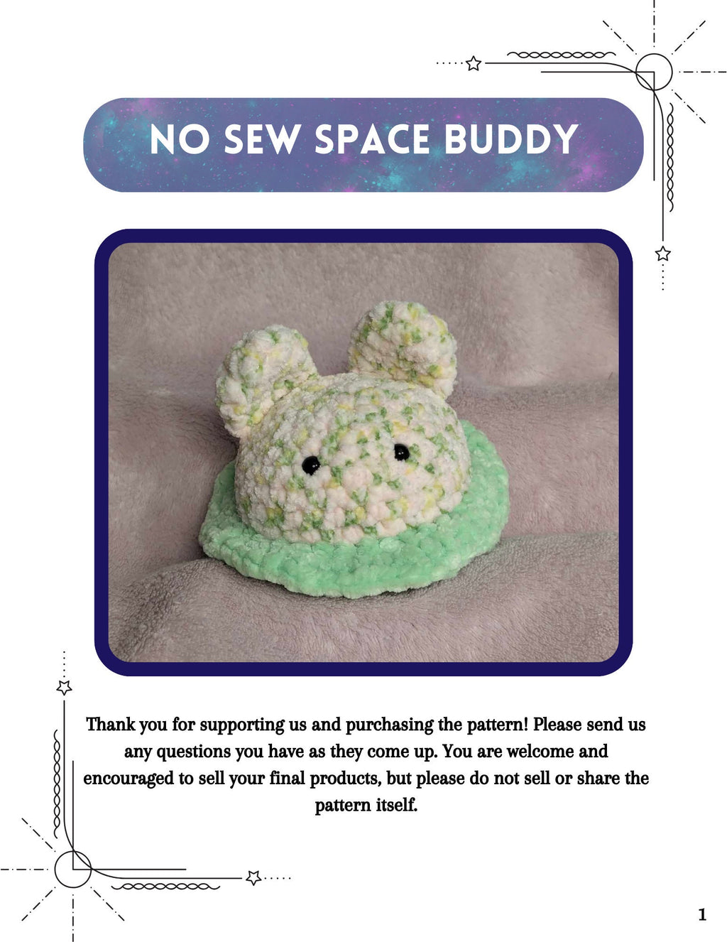 No-Sew Space Buddies Crochet Pattern