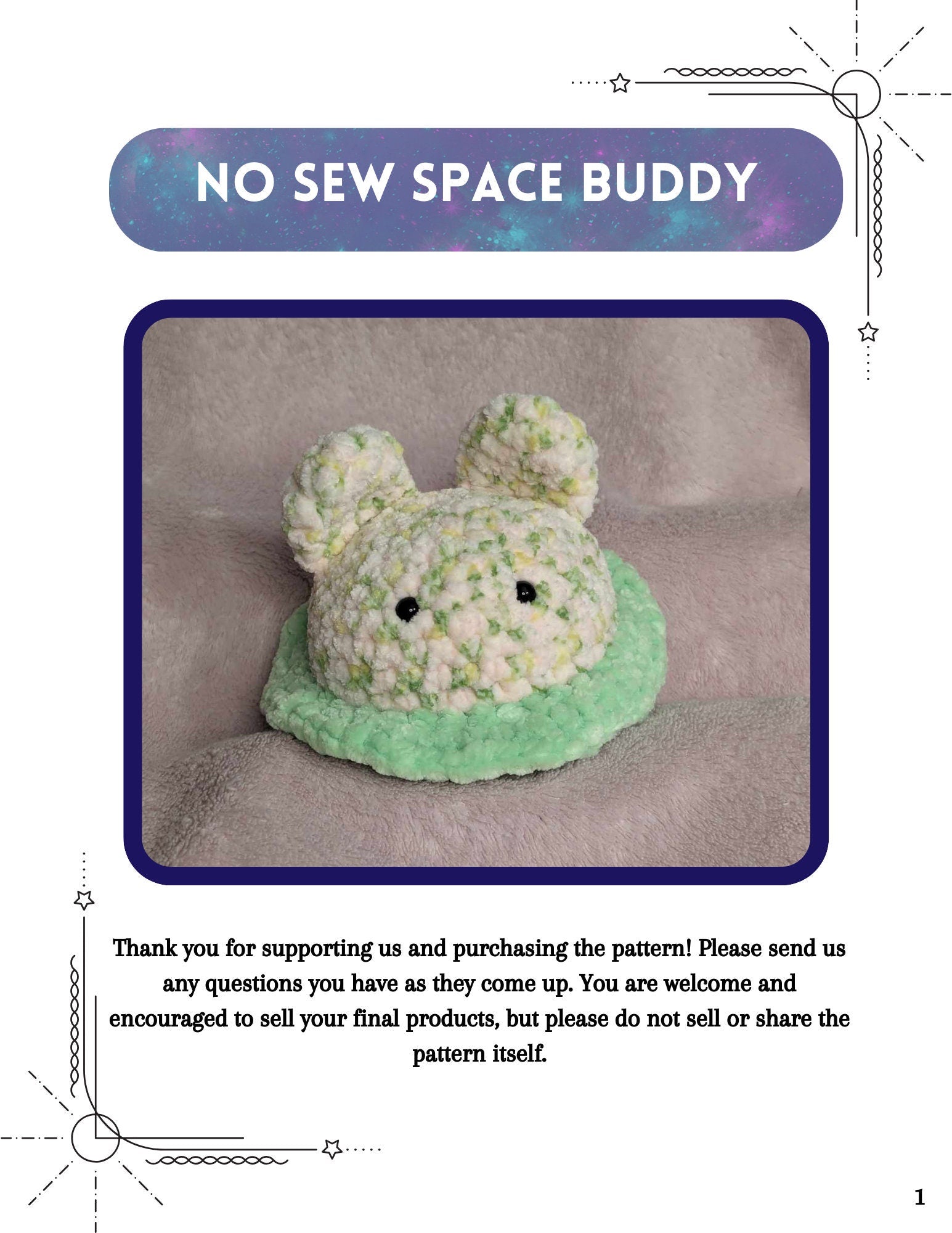 No-Sew Space Buddies Crochet Pattern