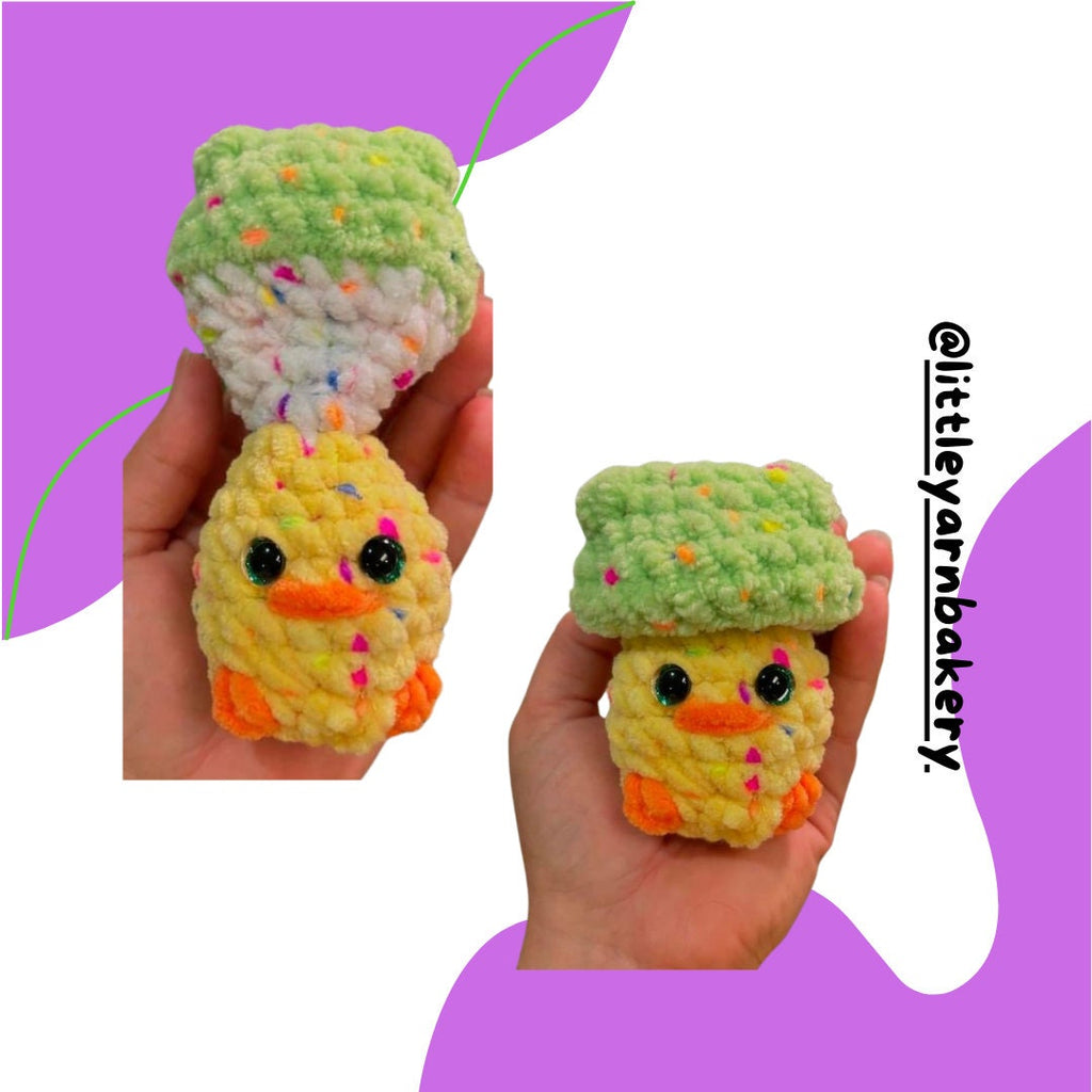No-Sew Ducky in a Frog Hat Pop Crochet Pattern
