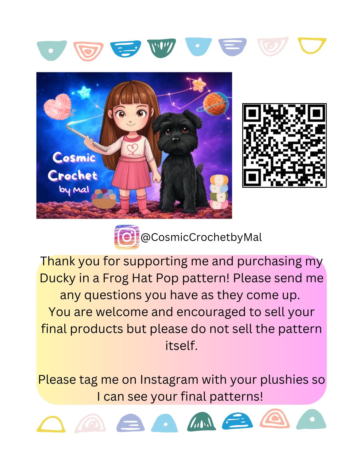 No-Sew Ducky in a Frog Hat Pop Crochet Pattern